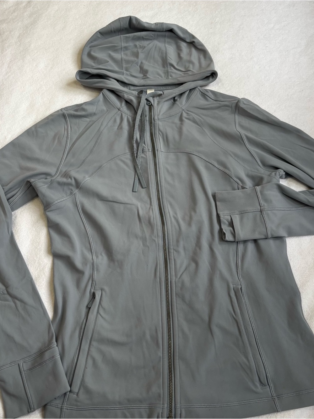 lululemon Athletica Light Gray Full-Zip Hoodie - Picture 1 of 8